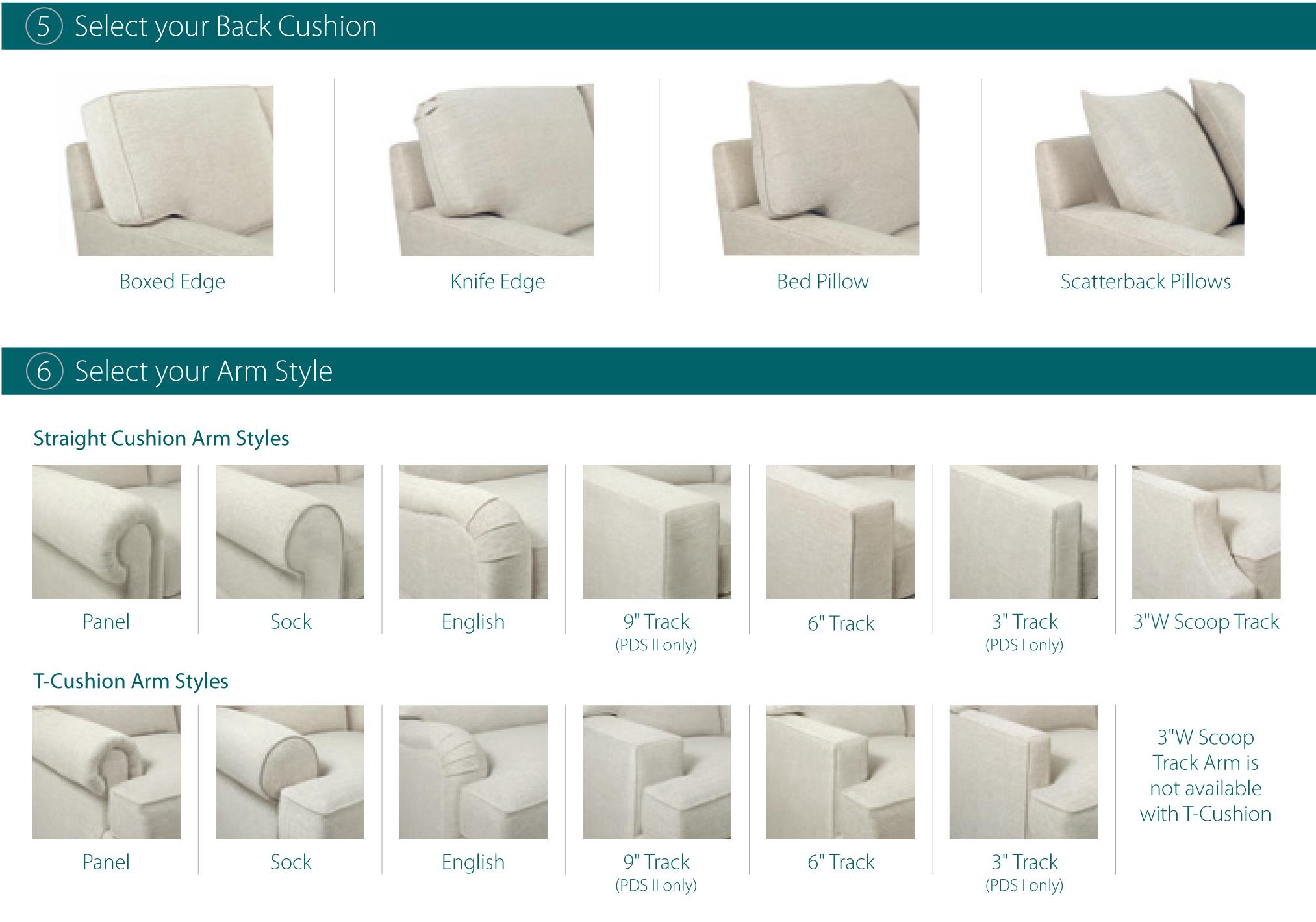 Sofa arm outlet styles